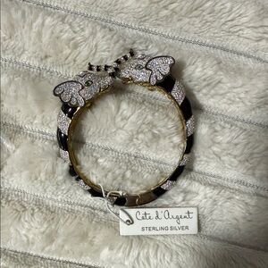 Sterling Silver Cubic Zirconium Elephant Bracelet